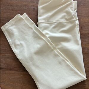 Athleta Cream High-Rise Leggings